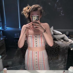 *bottom* Forever 21 Striped Pastel Skirt